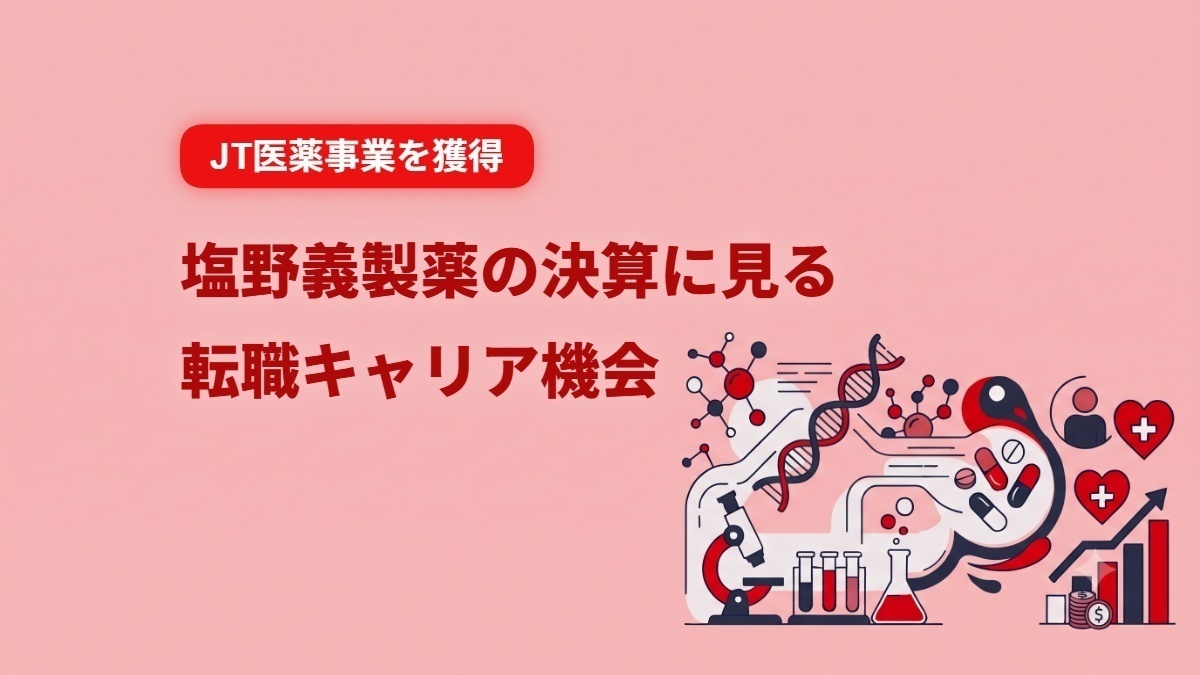 塩野義製薬の転職研究 2026年3月期決算に見るキャリア機会