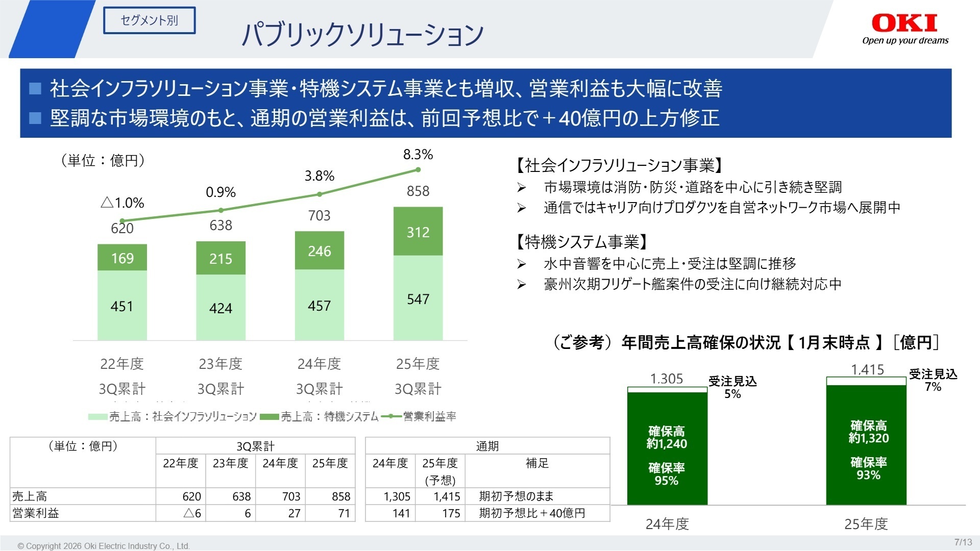 セグメント別：パブリックソリューション