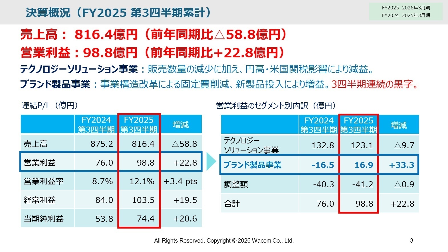 連結損益計算書概況