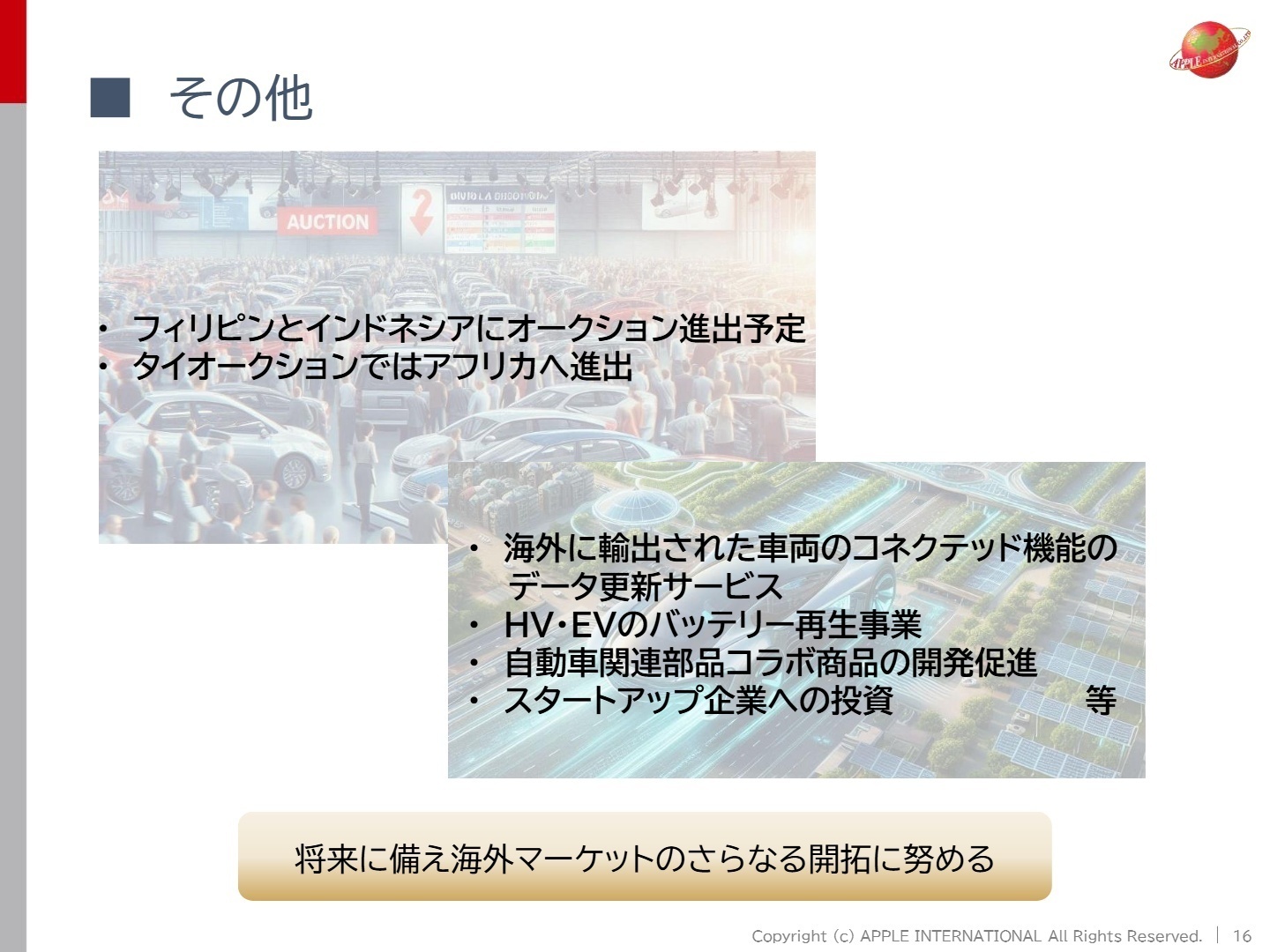 今後の海外展開戦略