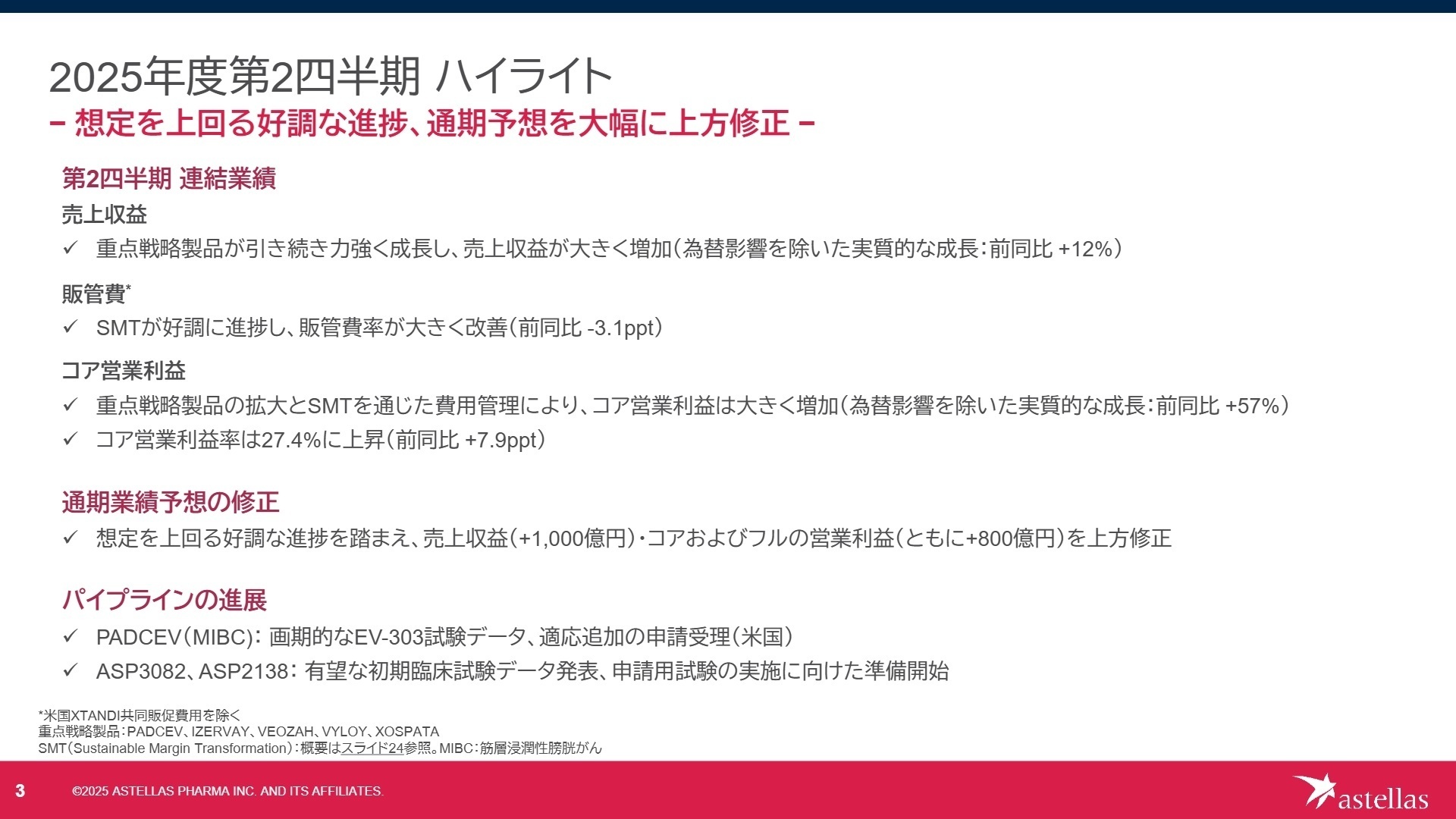 2025年度第2四半期 連結業績ハイライト