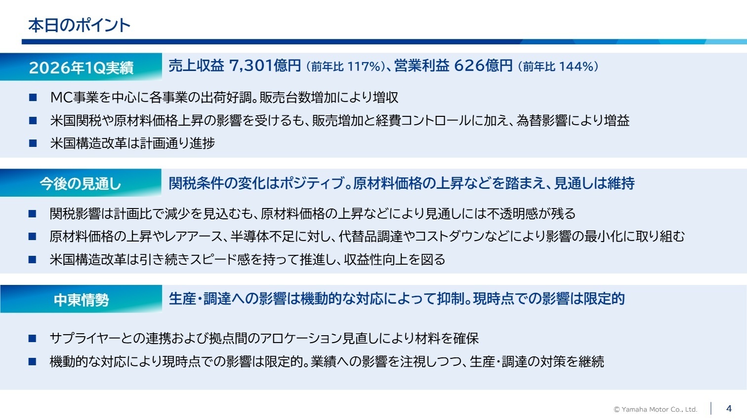今後の見通し