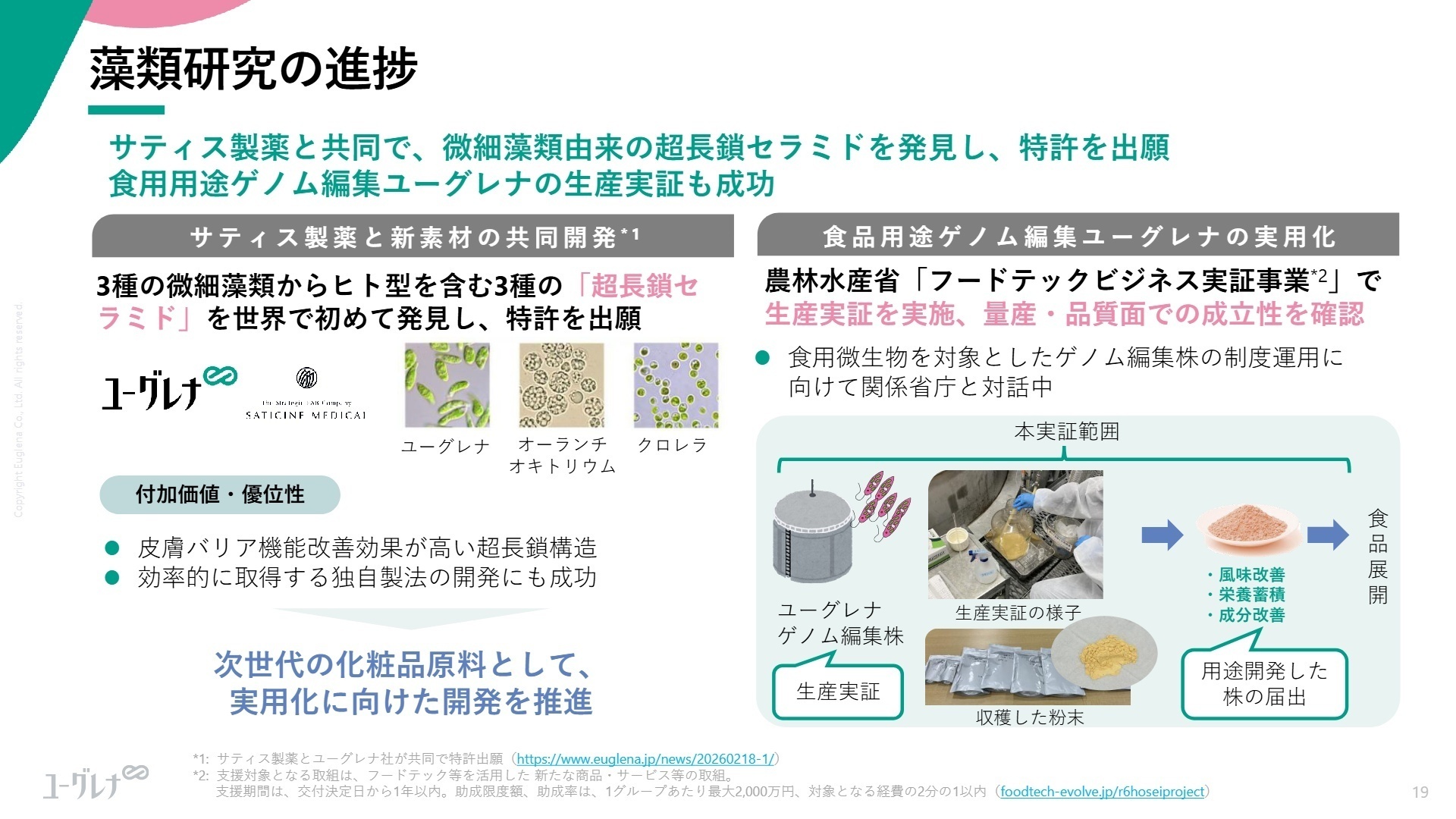藻類研究の進捗