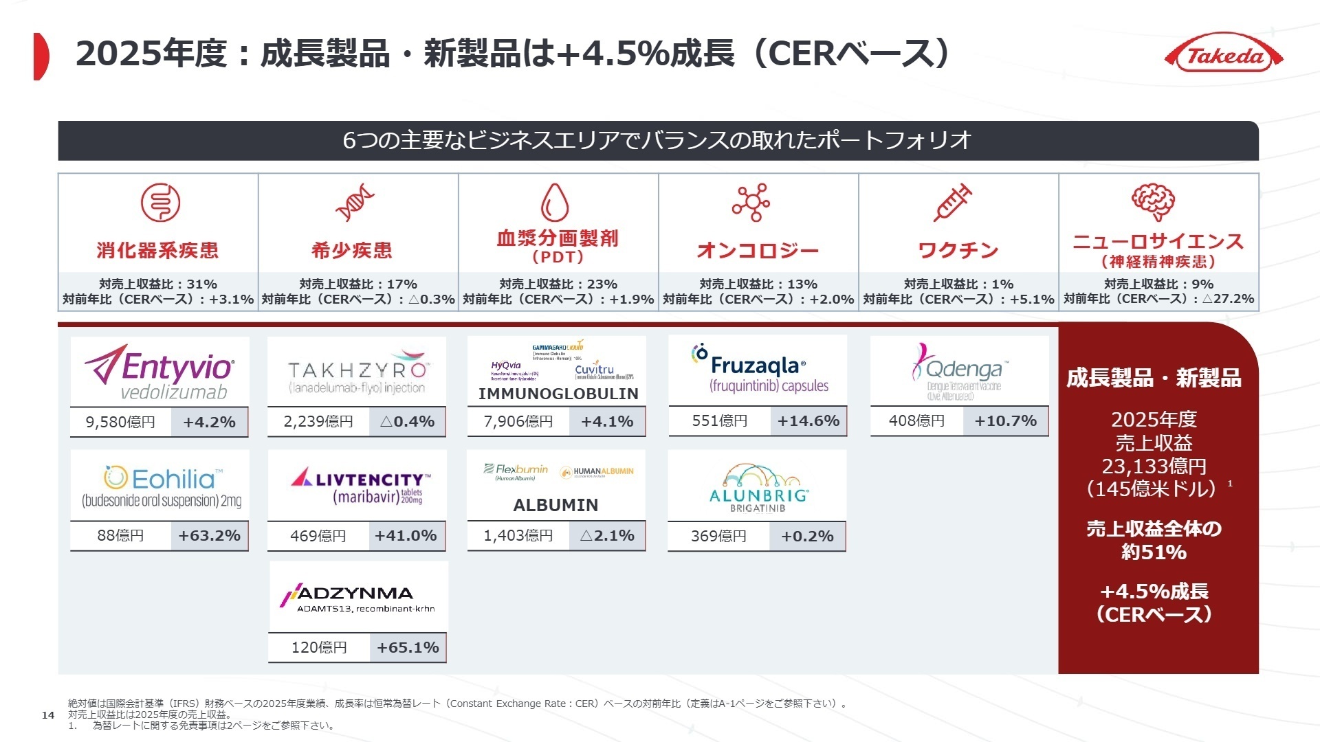 主要ビジネスエリアのポートフォリオ