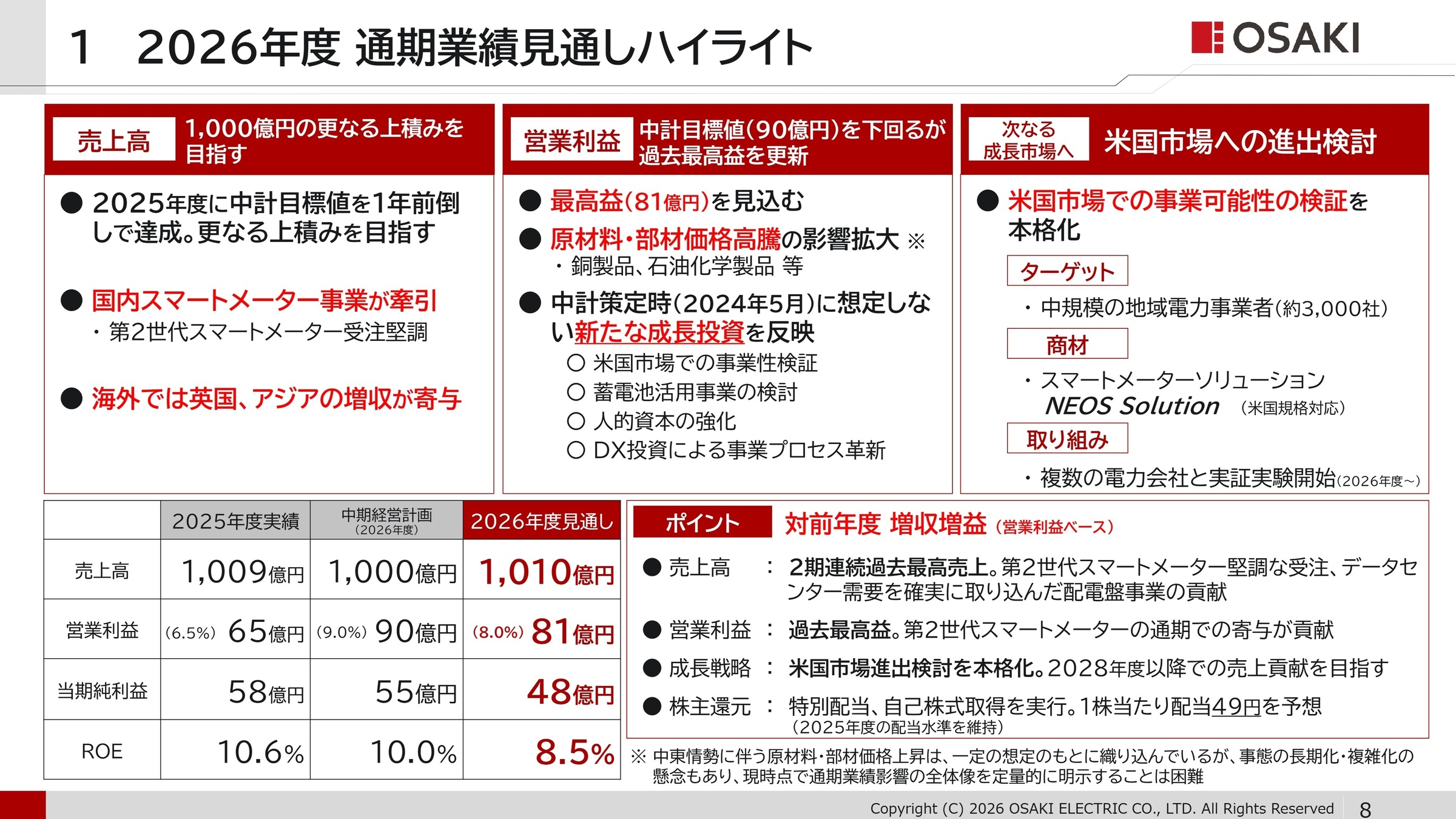 今後の見通し